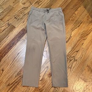 La Martina P-Tech Tech Performance Pants Khaki Stretch Slim Fit 34x30 Golf